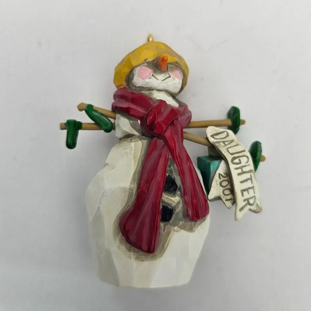 Hallmark Keepsake 2001 Daughter Snowman Ornament QX8425 Linda Sickman w/ Box